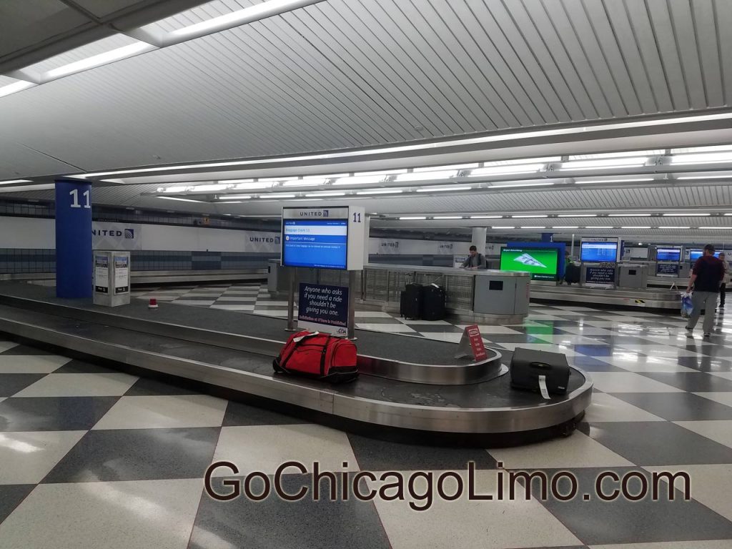 O'Hare airport luggage pickup carousel - Go Chicago Limo O'Hare airport luggage pickup carousel