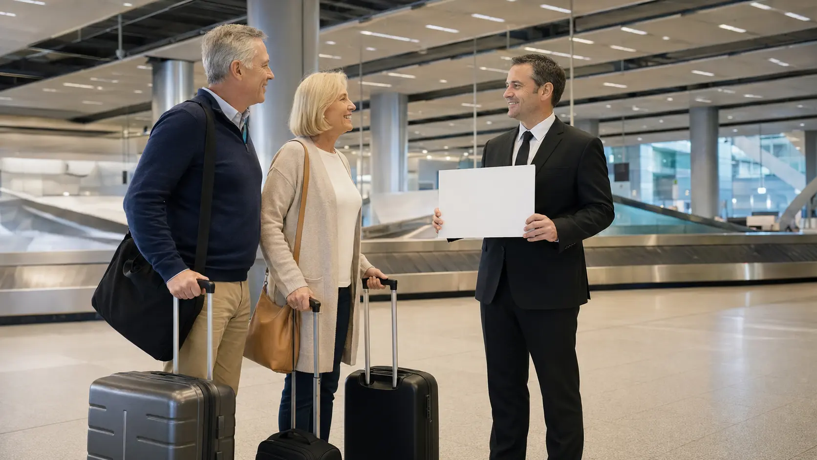 O’Hare meet-and-greet chauffeur welcoming suburban travelers