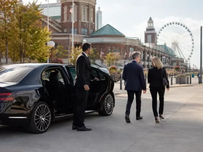 Private sedan arriving at Navy Pier for Chicago Live 2026
