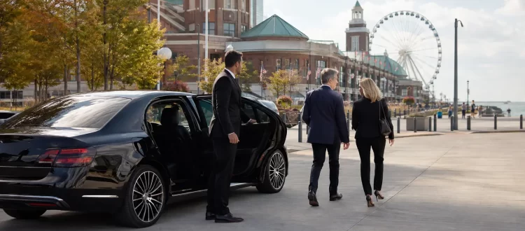 Private sedan arriving at Navy Pier for Chicago Live 2026