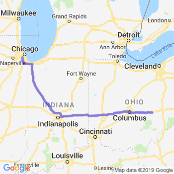 Limousine service between Zanesville, OH and O'Hare Midway airport