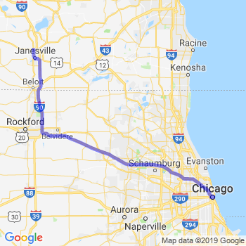 Travel from Janesville to Chicago Loop Car service to Chicago Loop