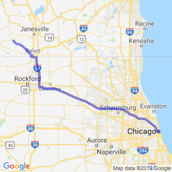 Travel from Orfordville to Chicago Loop Car service to Chicago Loop