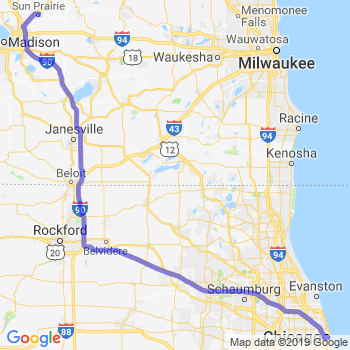 Travel from Sun Prairie to Chicago Loop Car service to Chicago Loop